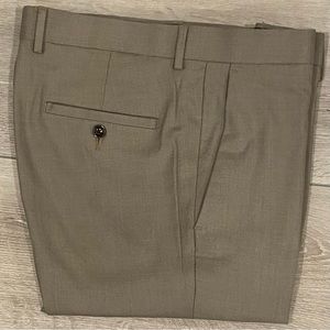 Kenneth Cole Reaction Men’s Slim Fit Flat Front Pants, Oatmeal, Size 32/30, Used